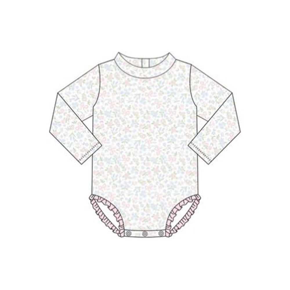 (Pre Order) No moq S0654 PRE-ORDER baby girl clothes summer long sleeve swimsuit -2025.11.26