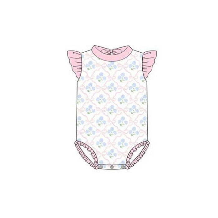 (Pre Order) No moq S0656 PRE-ORDER baby girl clothes summer vest swimsuit -2025.11.26