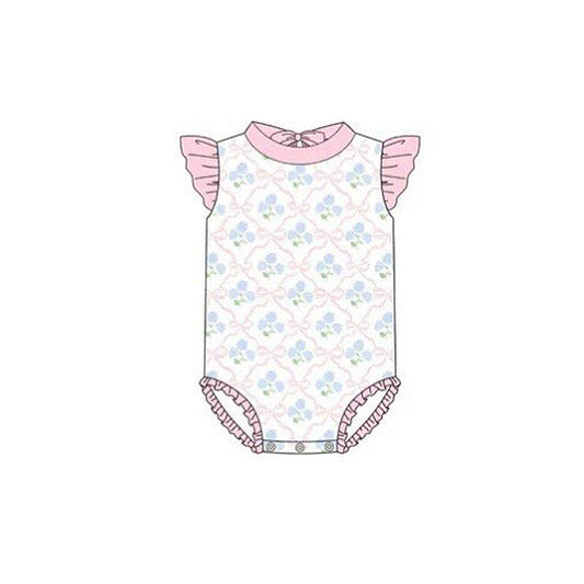 (Pre Order) No moq S0656 PRE-ORDER baby girl clothes summer vest swimsuit -2025.11.26