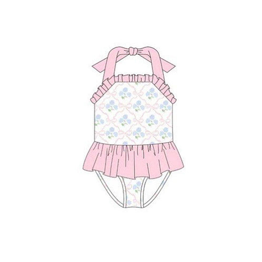 (Pre Order) No moq S0657 PRE-ORDER baby girl clothes summer vest swimsuit -2025.11.26
