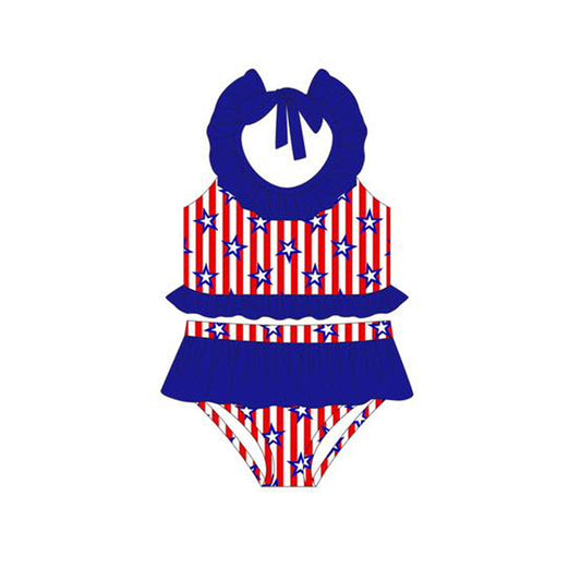 (Pre Order) No moq S0659 PRE-ORDER baby girl clothes summer vest swimsuit -2025.11.26