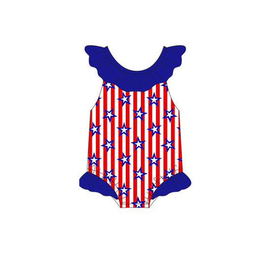 (Pre Order) No moq S0660 PRE-ORDER baby girl clothes summer vest swimsuit -2025.11.26