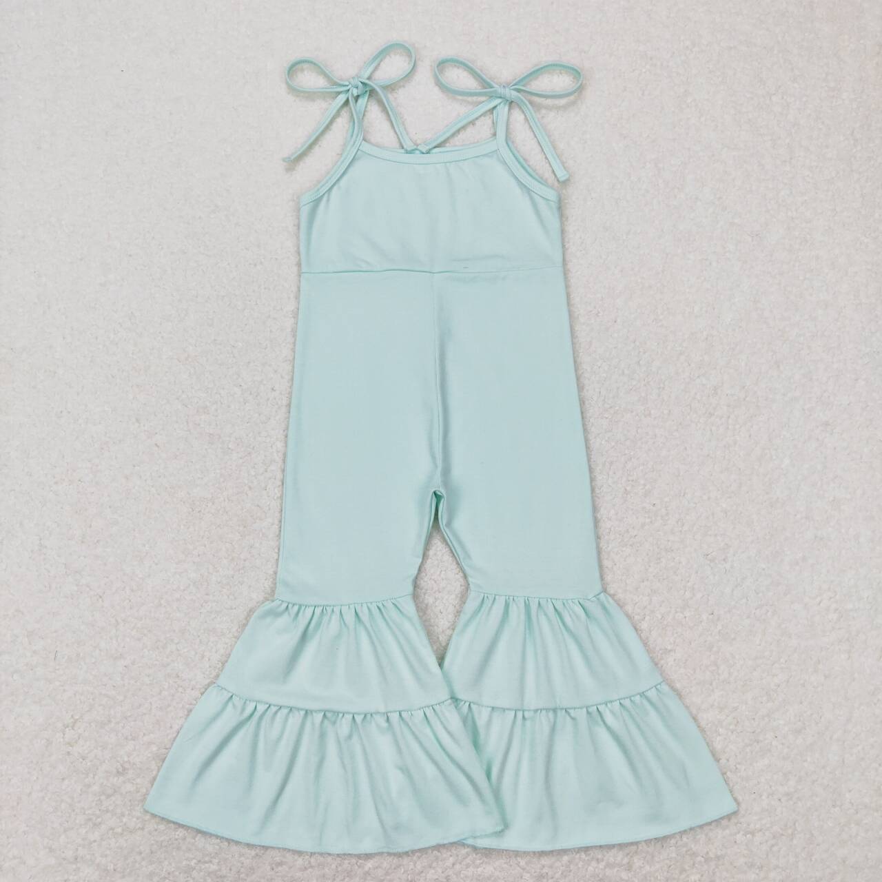 SR0716 Gray green suspender jumpsuit