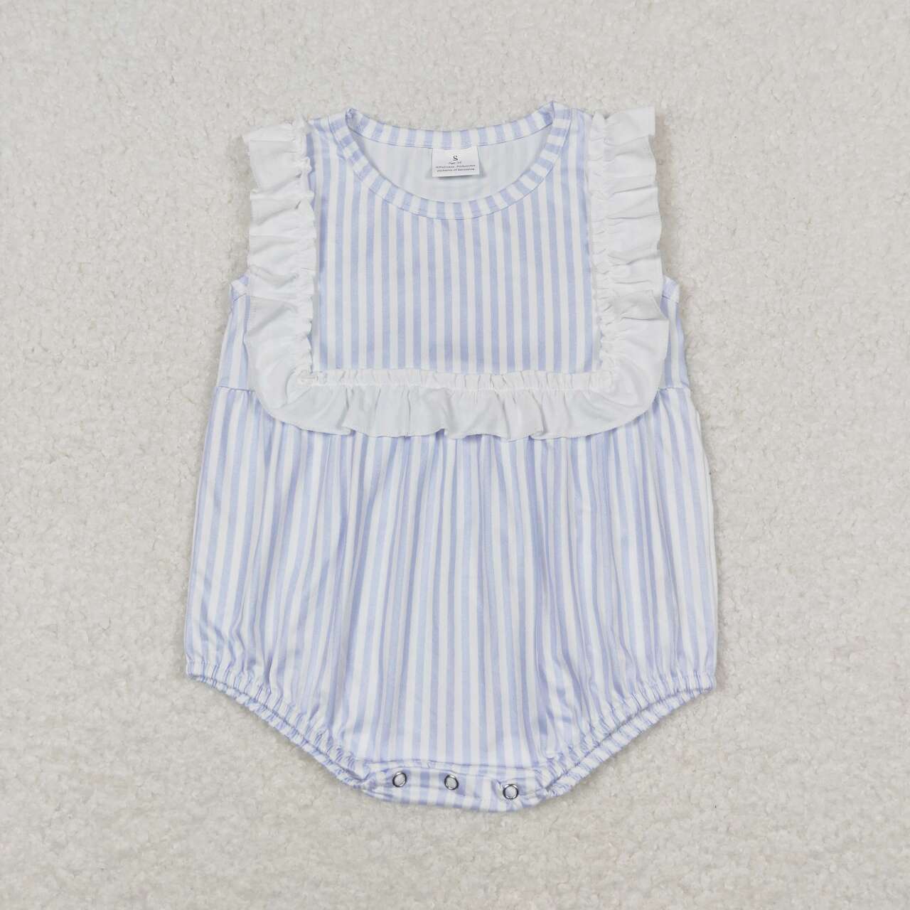 RTS SR1363Blue and White Striped Lace Tank Bodysuit