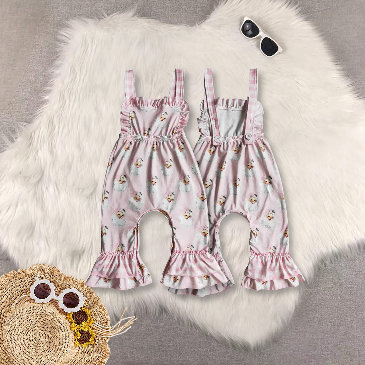 RTS Sibling baby girls clothes Christmas long Sleeve pants sets and dress and jumpsuit