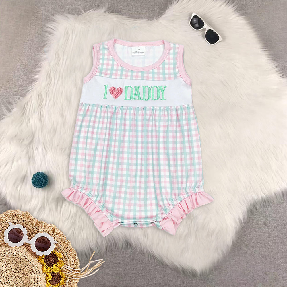 RTS NO MOQ Baby Boys girls embroidery Short Sleeve Cropped Romper Mixed Sizes