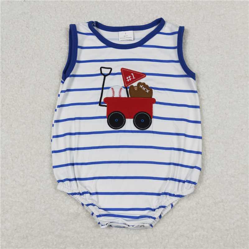 RTS NO MOQ Baby boy clothes baseball Shorts Sleeve Romper Mixed Sizes