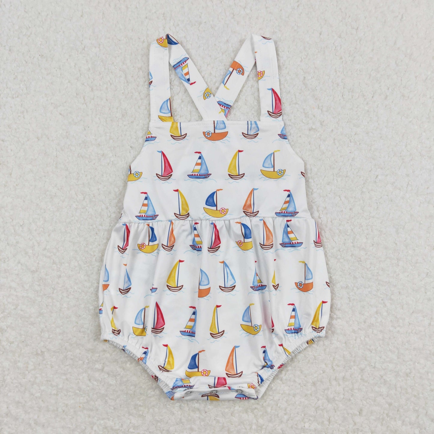 RTS NO MOQ（In Stock) Sailing White Vest Bodysuit