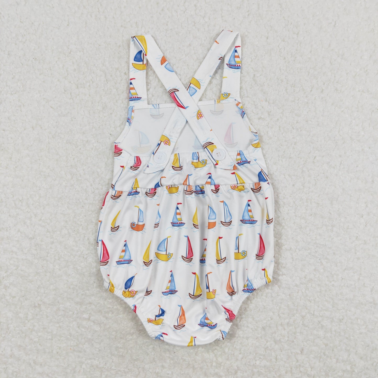 RTS NO MOQ（In Stock) Sailing White Vest Bodysuit