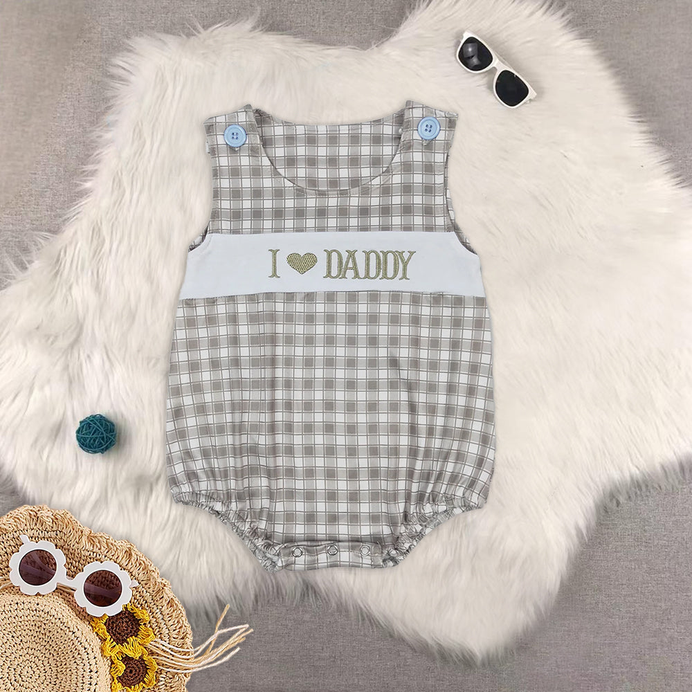 RTS NO MOQ Baby Boys girls embroidery Short Sleeve Cropped Romper Mixed Sizes