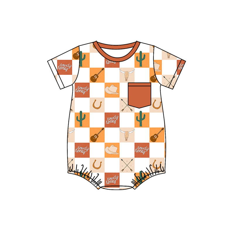 SR1367 pre-order baby boys clothes catcus summer romper