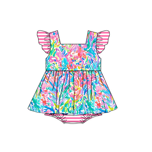 SR1370 pre-order baby girl clothes flower girl summer romper