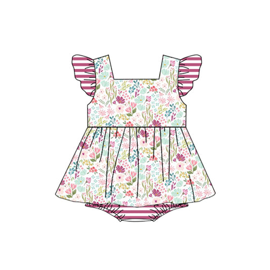 SR1372 pre-order baby girl clothes flower girl summer romper