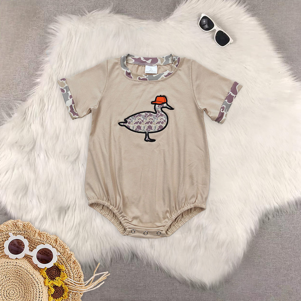 RTS Sibling Baby Boys clothes embroidery Camo Duck Sibling Brother Clothes Sets and pant sets and rompers