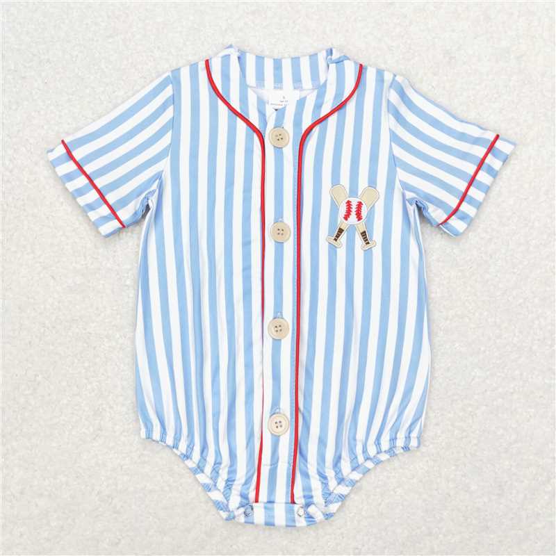 RTS NO MOQ Baby boy clothes baseball Shorts Sleeve Romper Mixed Sizes