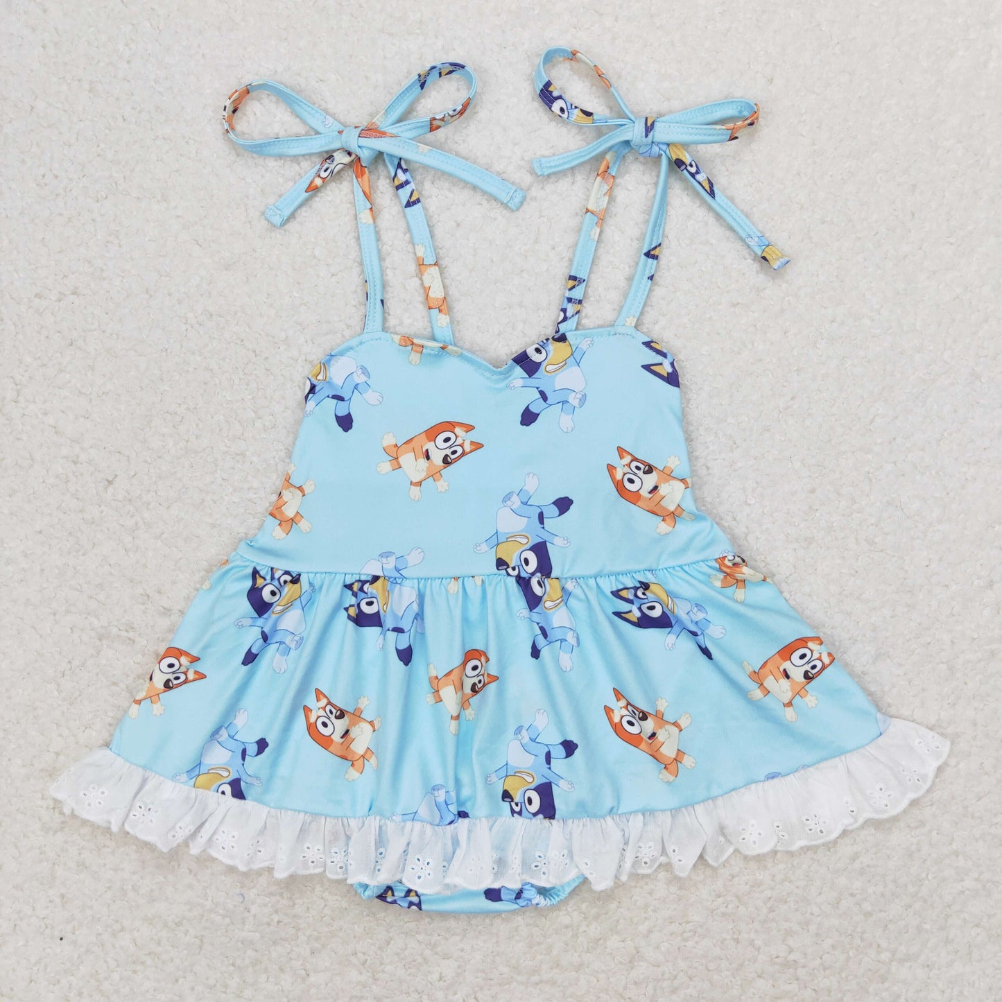 RTS no moq SR1550 bluey lace blue vest bodysuit