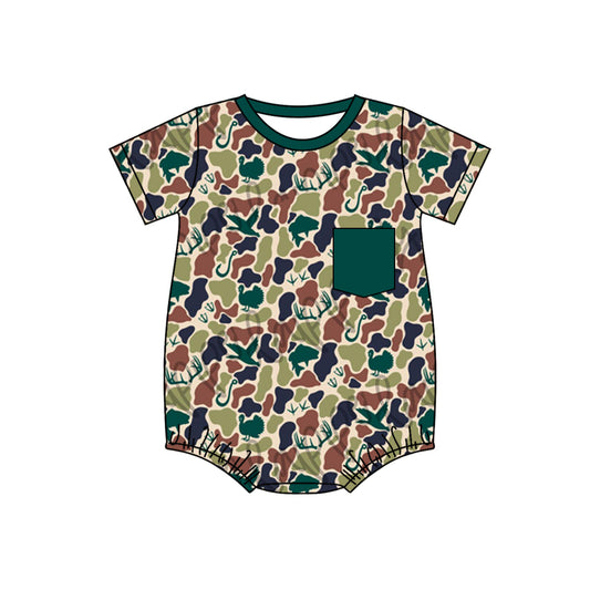 SR1659 pre-order baby girl clothes mallard camouflage toddler girl summer bubble