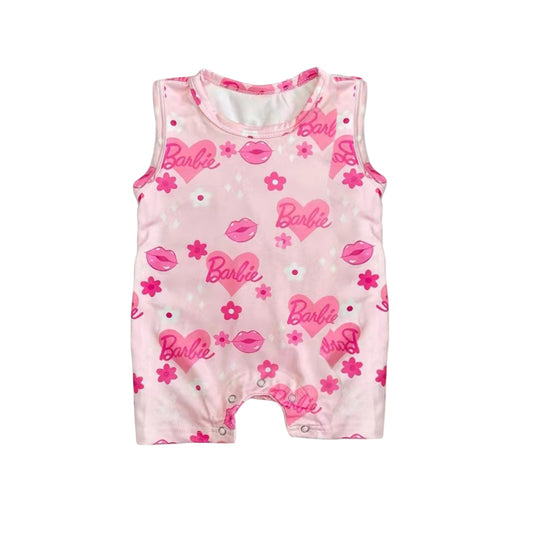 SR1758 pre-order baby girl clothes pink toddler girl summer romper