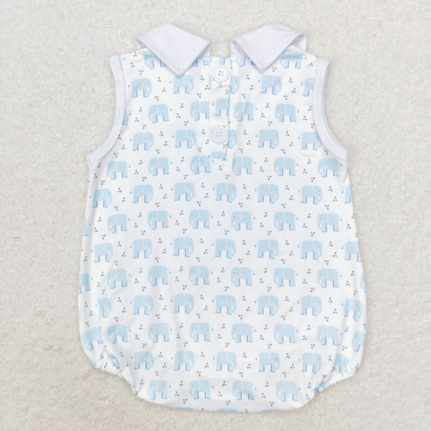 RTS no moq SR1824 Blue elephant doll collar white vest bodysuit