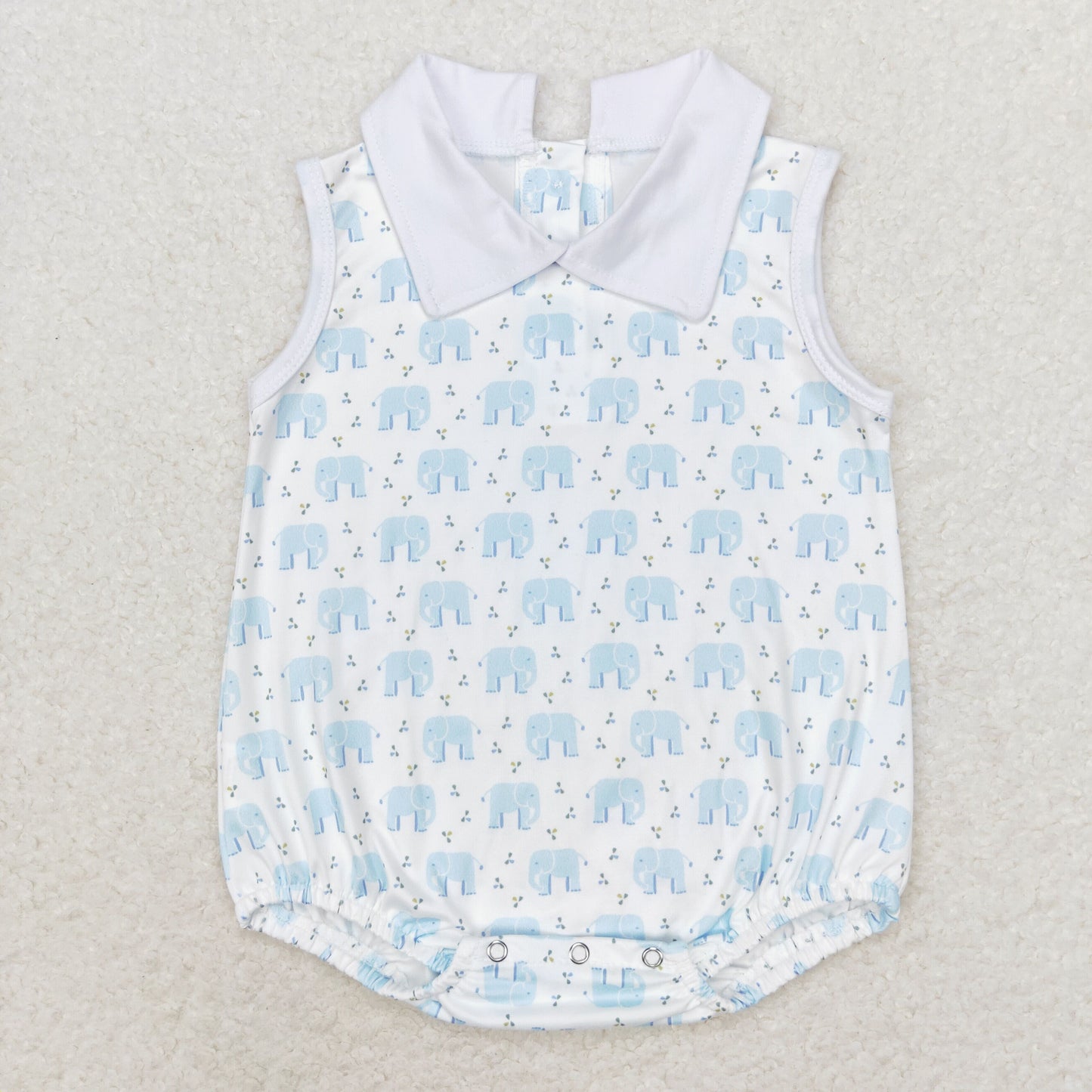 RTS no moq SR1824 Blue elephant doll collar white vest bodysuit