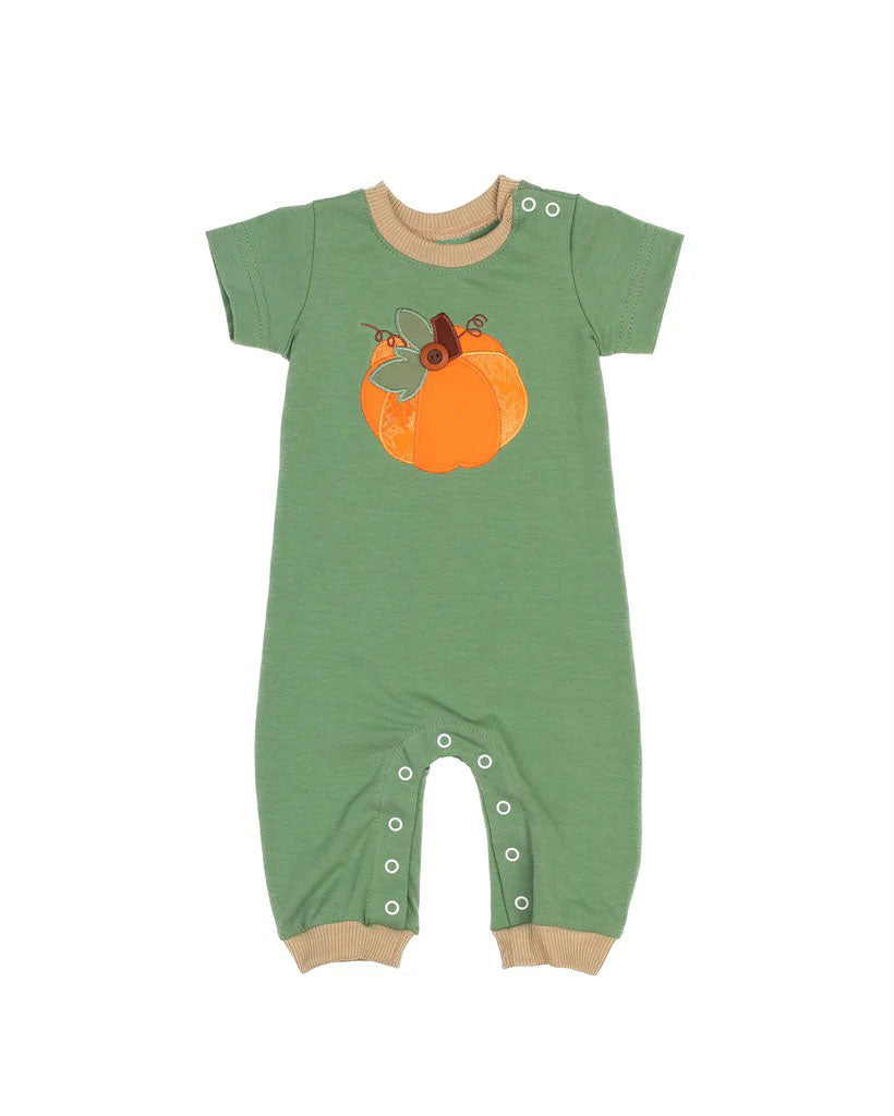 no moq sales SR1948 pre-order baby boys clothes pumpkin green short sleeve Romper-2024.8.9