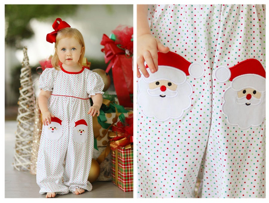 no moq sales SR1954 pre-order baby girls clothes Christmas short sleeve Romper-2024.8.10