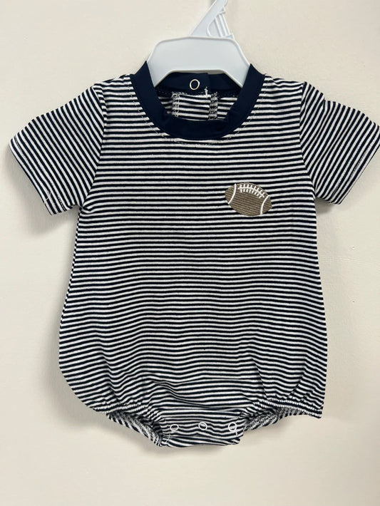 no moq sales SR1957 pre-order baby boys clothes rugby navy blue striped Romper-2024.8.13