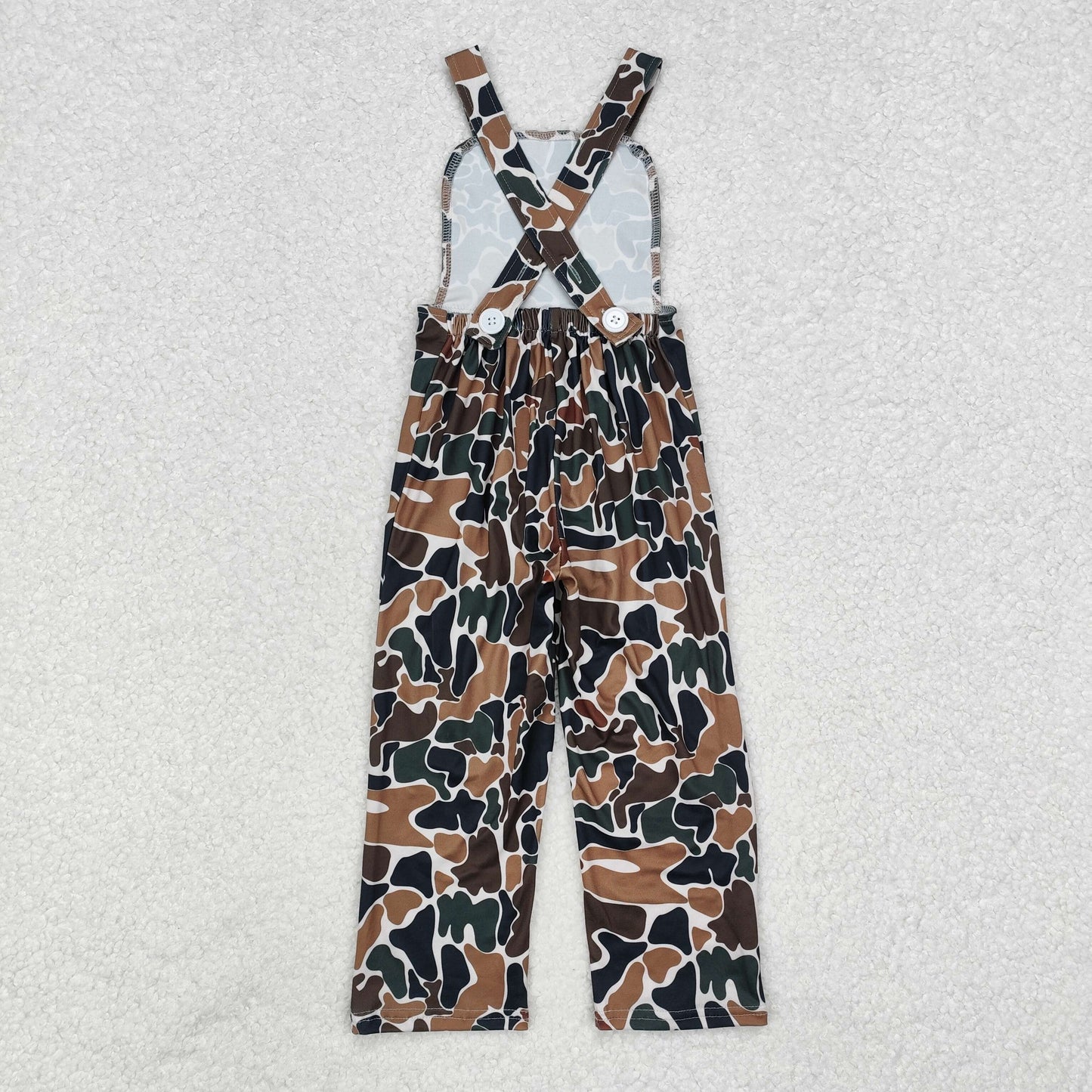 RTS NO MOQ Baby Boys and Girls Brown Camouflage OverallsJumpsuit
