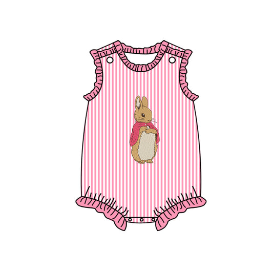 no moq sales SR2041 pre-order baby girl clothes easter pink vest Romper-2024.10.9