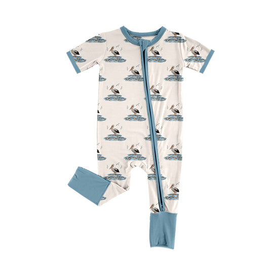 no moq sales SR2063 pre-order baby boy clothes ducks short sleeve Romper-2024.10.15