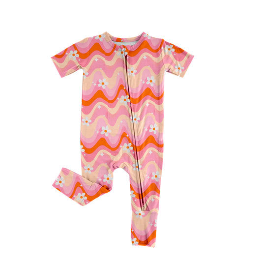 no moq sales SR2066 pre-order baby girls clothes floral short sleeve Romper-2024.10.15