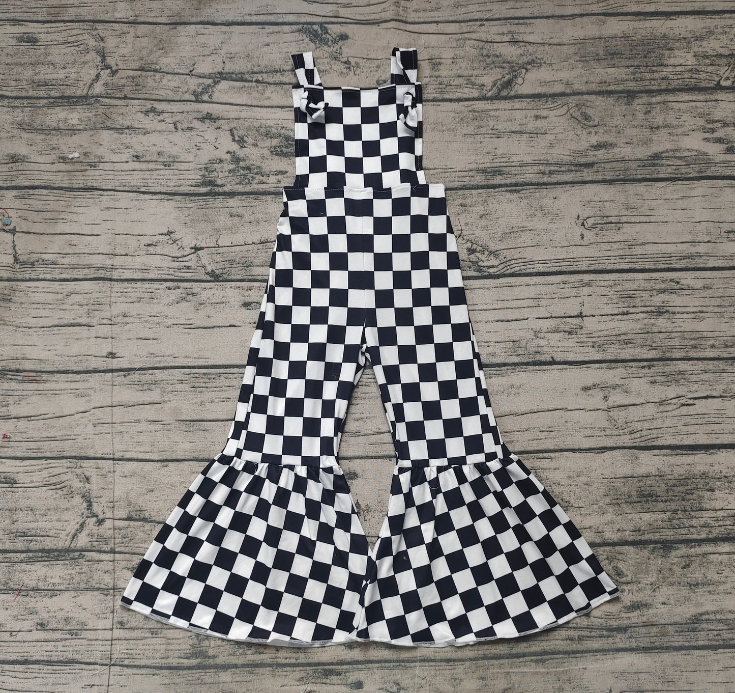 RTS NO MOQ ETA 5/7days Arrived SR2111 Black and white plaid suspender jumpsuit