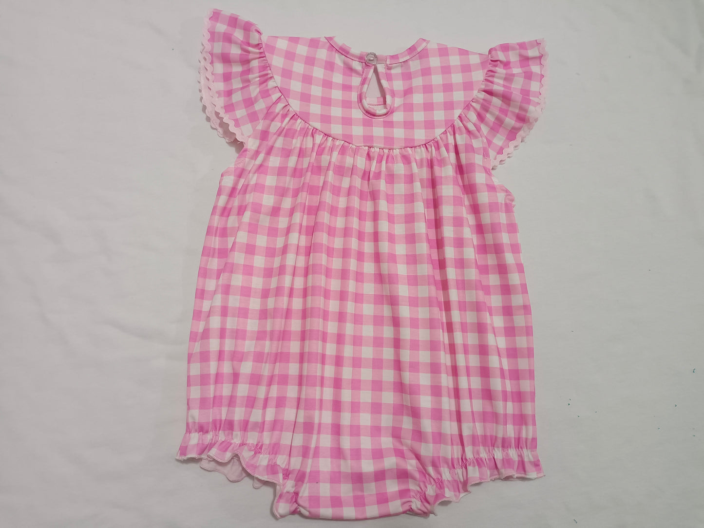 no moq sales SR2215 pre-order baby girls clothes easter pink short sleeve Romper