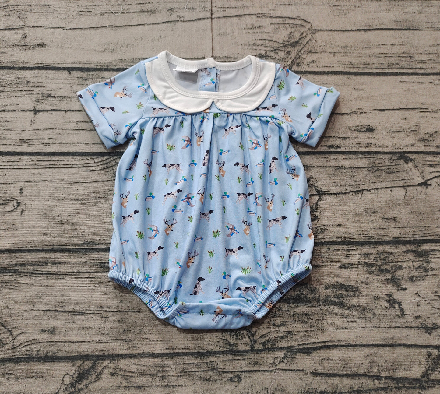 no moq sales SR2275 pre-order baby girls clothes deer short sleeve Romper