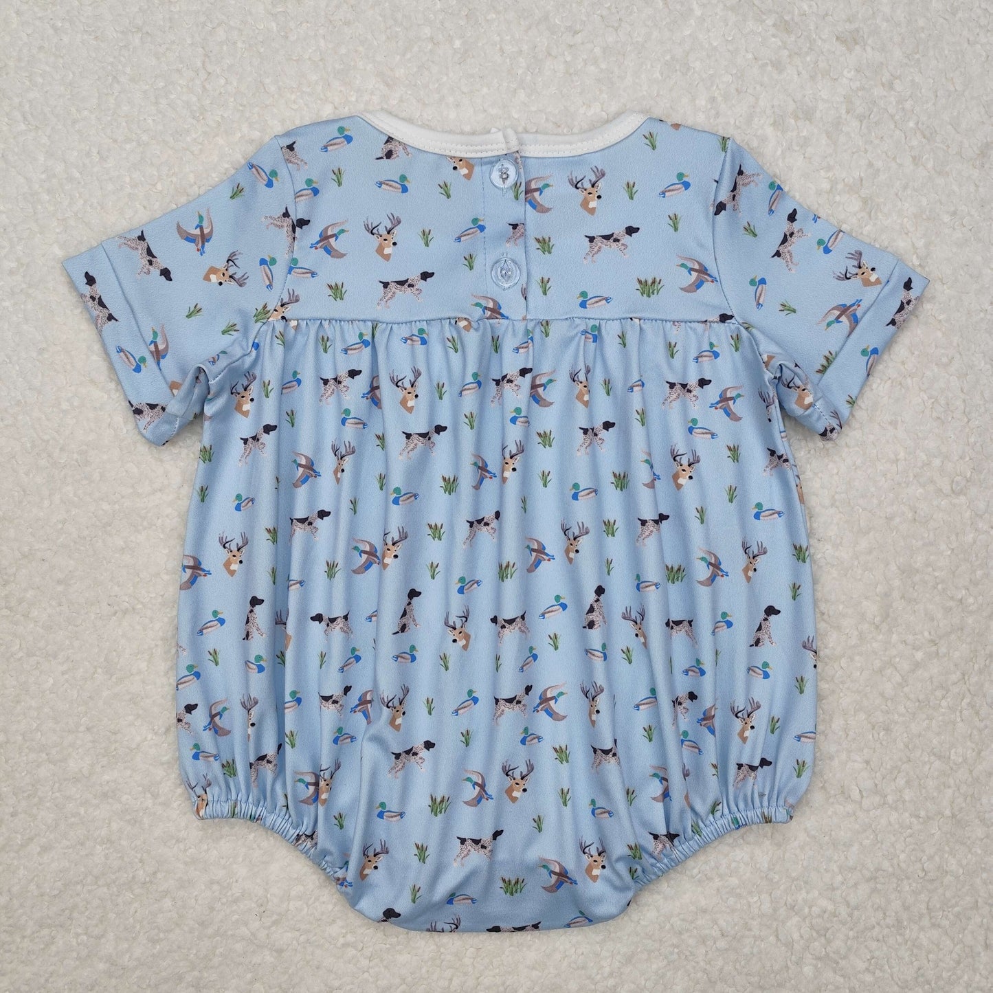 RTS NO MOQ ETA 5/7days arrived SR2275 duck deer puppy doll collar blue short-sleeved jumpsuit