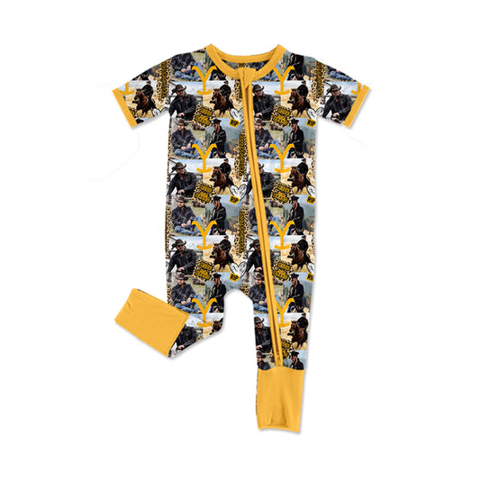 no moq sales SR2323 pre-order baby boys clothes YELLOWSTONE short sleeve Romper-2024.11.23