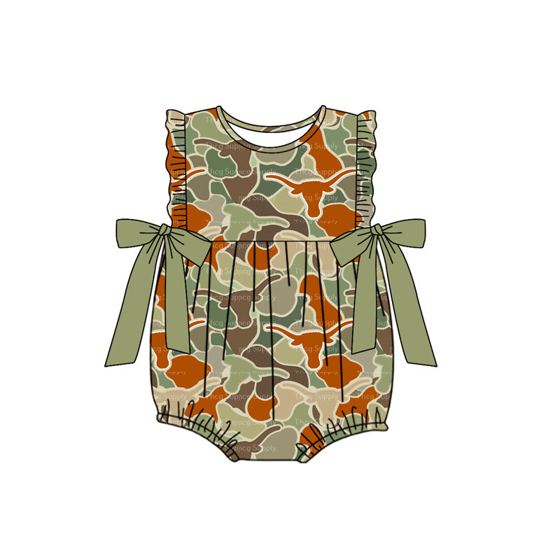 no moq sales SR2346 pre-order baby girls clothes camouflage sleeveless Romper-2024.11.28