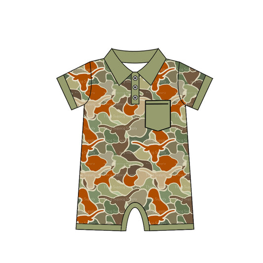 no moq sales SR2347 pre-order baby boys clothes camouflage short sleeve Romper-2024.11.28