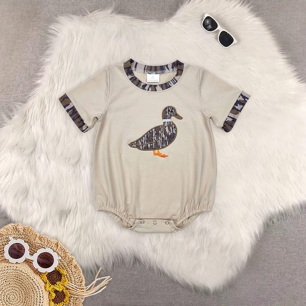 RTS Sibling Baby Boys clothes embroidery Camo Duck Sibling Brother Clothes Sets and pant sets and rompers