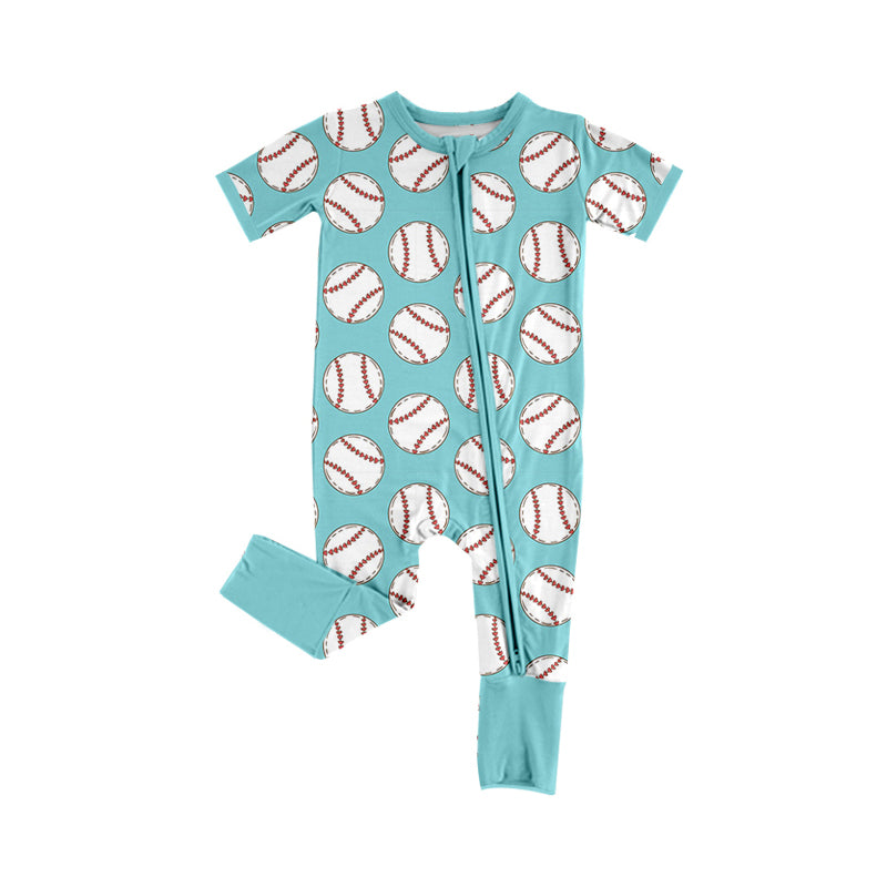 no moq sales SR2421 pre-order baby boy clothes baseball short sleeve Romper-2024.12.9