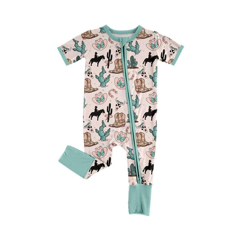 no moq sales SR2488 pre-order baby girls clothes catcus short sleeve Romper-2024.12.21