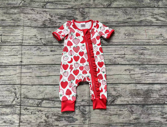 no moq sales SR2500 pre-order baby boys clothes strawberry short sleeve Romper