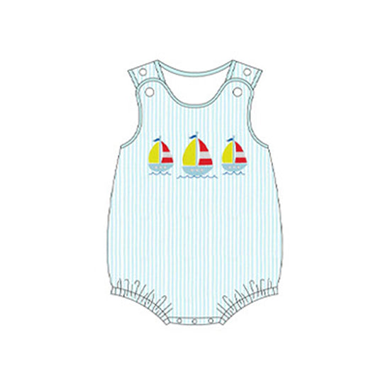 no moq sales SR2509 pre-order baby boys clothes boat sleeveless Romper-2024.12.24