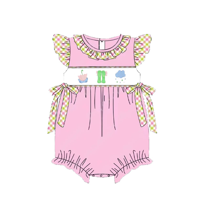 no moq sales SR2541 pre-order baby girl clothes easter short sleeve Romper-2024.12.27