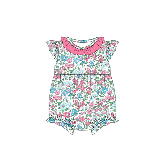 no moq sales SR2559 pre-order baby girl clothes floral short sleeve Romper-2024.12.28