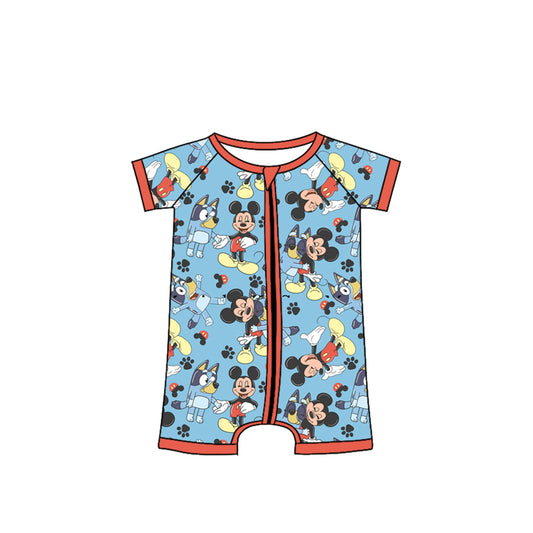 no moq sales SR2581 pre-order baby boys clothes cartoon mickey short sleeve Romper-2025.1.2