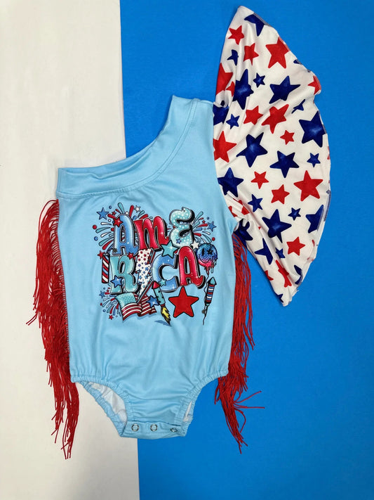 no moq sales SR2590 pre-order baby boys clothes 4th of july AMERICA short sleeve Romper-2025.1.3