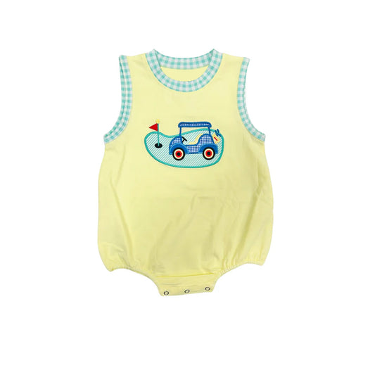 no moq sales SR2602 pre-order baby boys clothes sleeveless Romper-2025.1.4