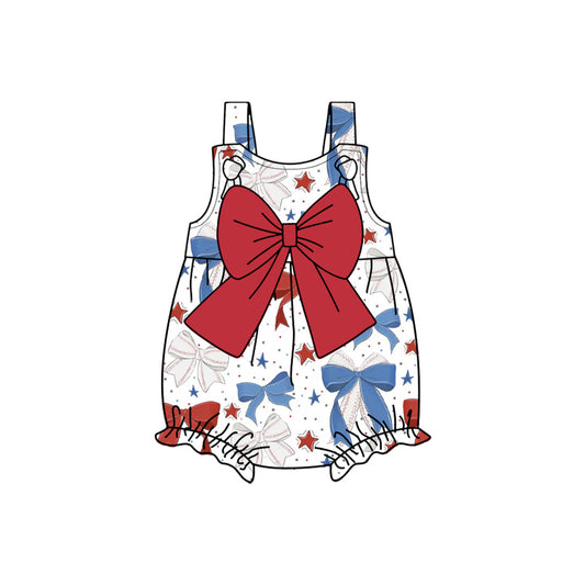 no moq sales SR2621 pre-order baby girl clothes bow sleeveless Romper-2025.1.8