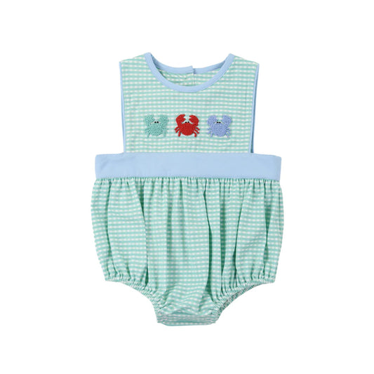 no moq sales SR2660 pre-order baby girl clothes crab sleeveless Romper-2025.1.13